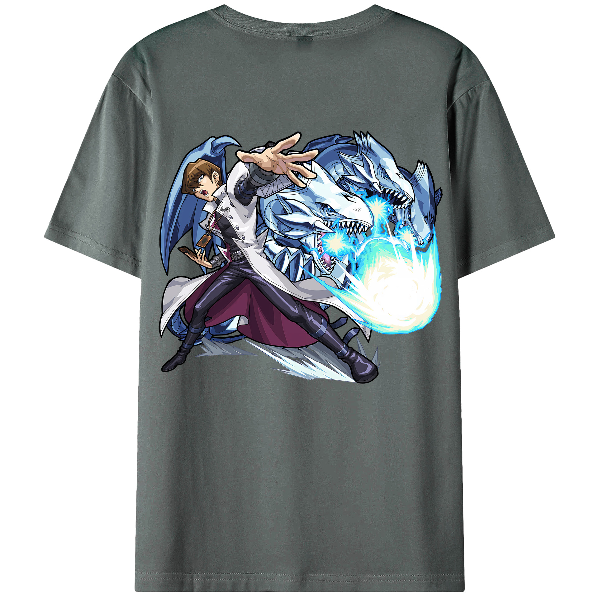 （画像用） 遊☆戯☆王 Yu-Gi-Oh! 綿100％ メンズ半袖Tシャツ（バックプリント） 通気性